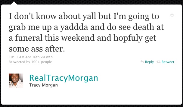Tracy Morgan Twitter Web Copywriter Blog Article