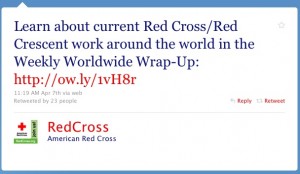 Red Cross Twitter Web Copywriter Blog Article