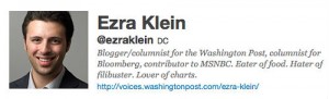 Ezra Klein's Twitter Account