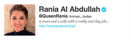 Queen Rania's Twitter Account