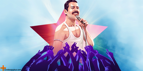 Freddie Mercury content strategy and creativity.