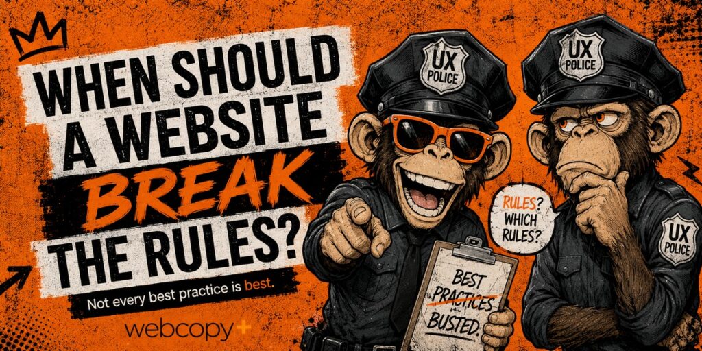 Breaking website rules - UX Police